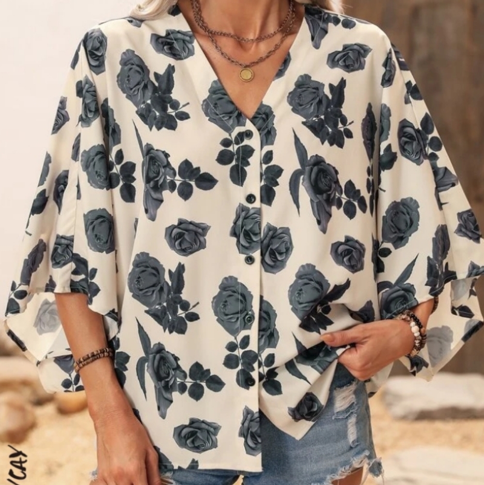 Floral Kimono Blouse